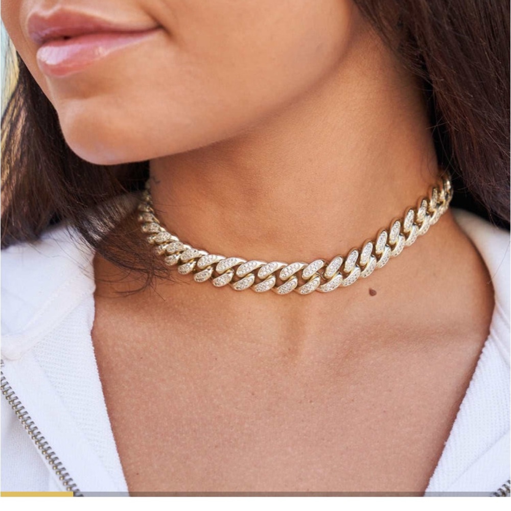 GLD Cuban link choker necklace